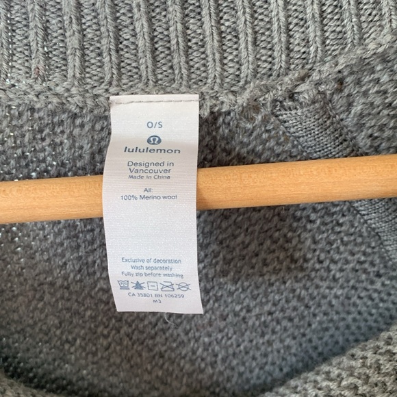 HOLD Lululemon athletica Poncho Merino Wool Sweater Pullover - Picture 3 of 8